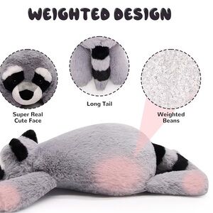 Weighted Raccoon Plush,17in
